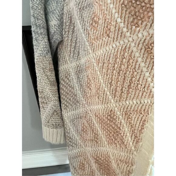 1.4.3. Story by Line Up Blue & Rust Soft & Cozy Open Front Tassel Cardigan sz XS - Picture 2 of 6